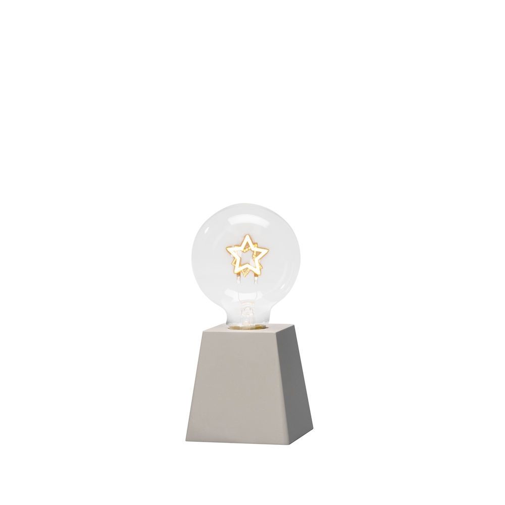 KONSTSMIDE Wooden Decoration - LED - Wit - Batterij - 17.5 cm