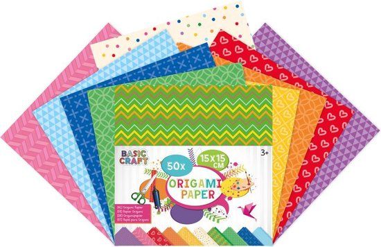 Craft Sensations Origami Papier | 15 x 15 CM | 50 vellen | Multi | Kinderen