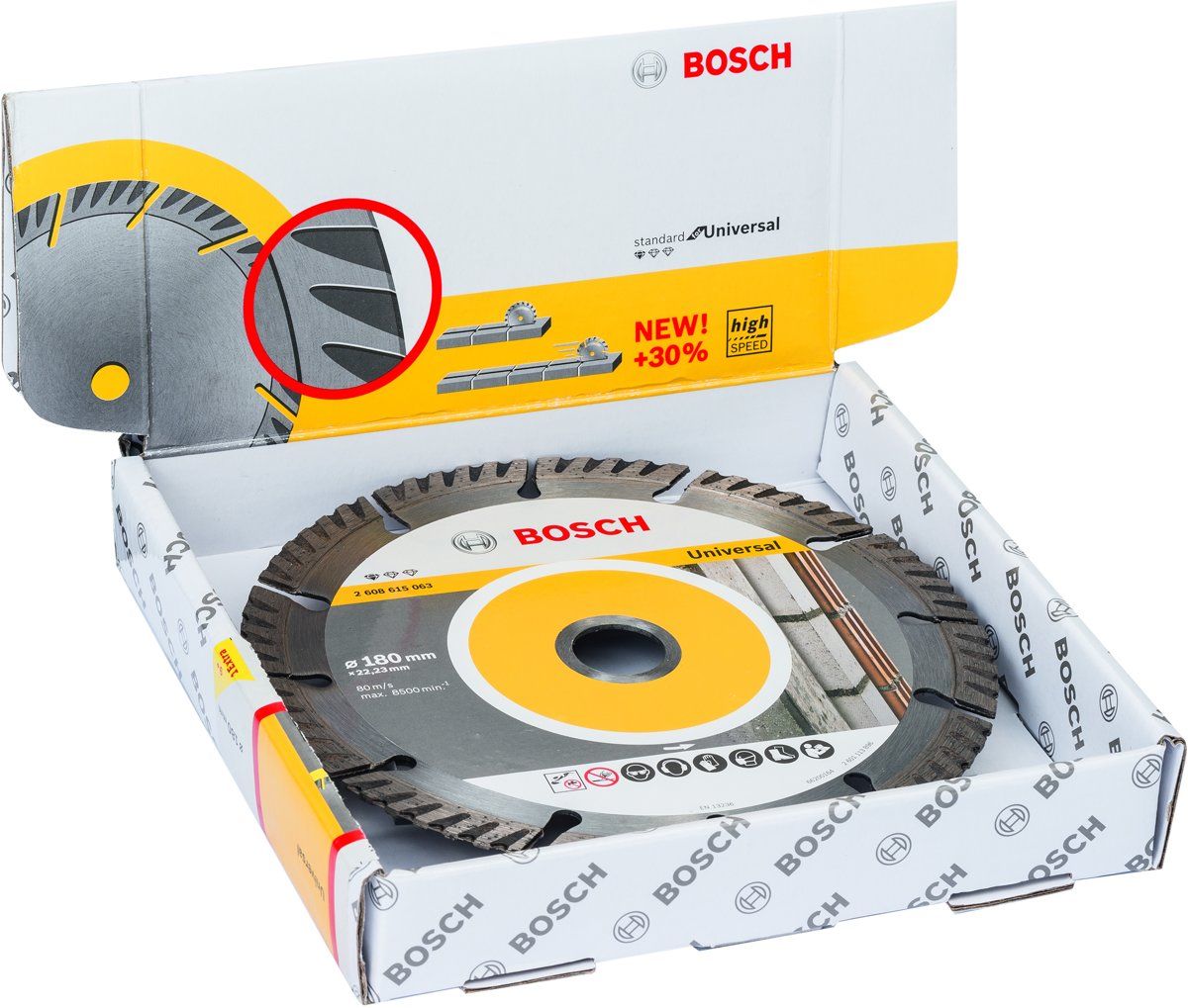 Bosch diamantdoorslijpschijf Standard for Universal, 180 x 22,23 x 2,4 x 10 mm