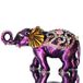 Waltz&F Paarse olifant Scharnierende Snuisterijdoos Bejeweled Handgeschilderde Ring Houder Dier Beeldje Collectible