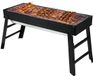 Unyqoos® Ruimtebesparende draagbare houtskoolbarbecue met roestvrij stalen inklapbaar ontwerp voor buitengebruik