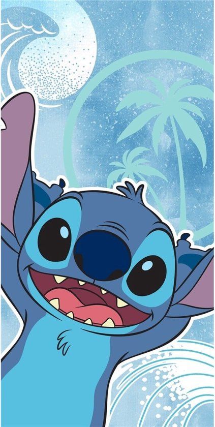 Disney Lilo & Stitch Strandlaken Wave - 70 x 140 cm - Katoen - Blauw