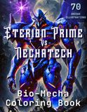 Eterion Prime vs Nechatech Mecha Coloring Book for Adults