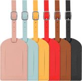 Travelhawk Kofferlabels - PU Leather Bagagelabel - Kofferband - 6 stuks Kofferlabel - Bagagelabels Voor Koffers - Reisaccessoire - Naamlabel - Meerdere Kleuren