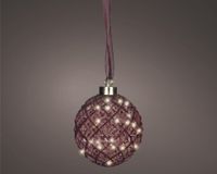 Lumineo Microled Bal D14cm-30l Maroon/Wwit