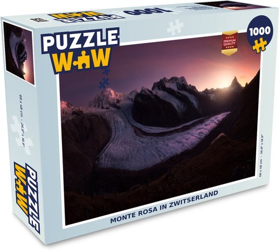 MuchoWow Puzzel Monte Rosa in Zwitserland - Legpuzzel - Puzzel 1000 stukjes volwassenen