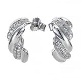 Orphelia ZO-7348 - Oorbel Twist - Zilver 925 - Zirkonia - 1.5 cm