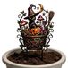 Métal piquet de jardin avec protection contre la rouille et motif décoratif