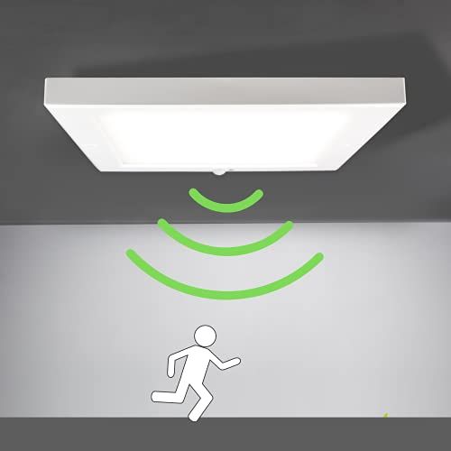 Innovate LED Plafondlamp met Bewegingssensor - 2 Stuks - Vierkant - Wit