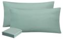 TRANKIELO® - Taie d'oreiller lot de 2 - 40 x 80 cm - Microfibre - Doux et respirant - Vert sauge