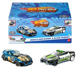 Hot Wheels Pull-Back Speeders 2 Speelgoedauto's, schaal 1:43