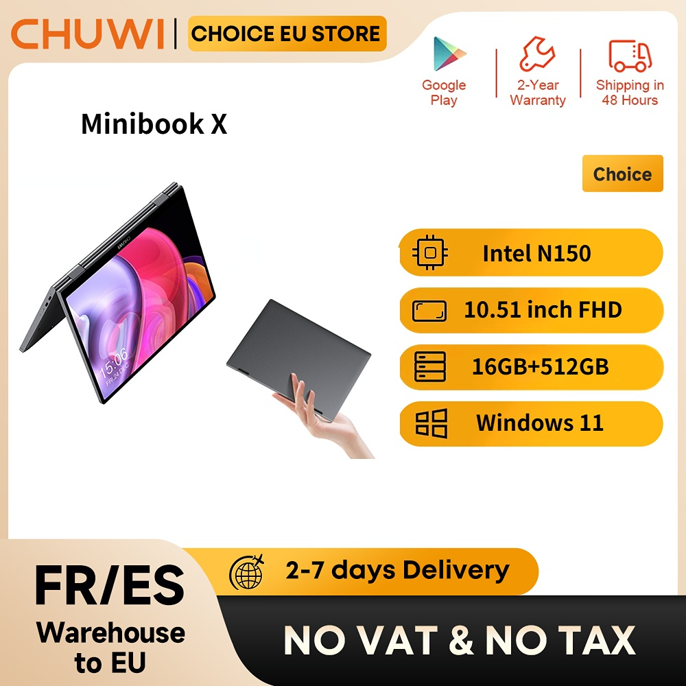 CHUWI MiniBook X / N150 / 2-in-1 yogamodus