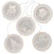 AmeliaHome LED venster decoratie acryl hanger fee lichten set van 5 USB sprookjesgordijn kerstdecoratie rond Christmas Mood
