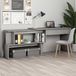Maison Exclusive - Bureau d'angle couleur béton, 200x50x76 cm, fabriqué en panneau de particules