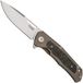 LionSteel Q4ttro, Satin MagnaCut, Bronze Titane Fibre de Carbone Incrustation, couteau de poche, Michele Pensato design