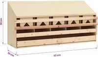 vidaXL - Kippenlegkast - 5 compartimenten - 117x33x38 cm - massief grenenhout