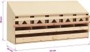 vidaXL - Kippenlegkast - 5 compartimenten - 117x33x38 cm - massief grenenhout