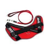 IDC Powair Bundle - IDC Powair hondentuig, Maat: 2XL/3, Rood + IDC Powair lijn, Maat: 1,2 m met Handvat en Grote Karabijnhaak, Rood