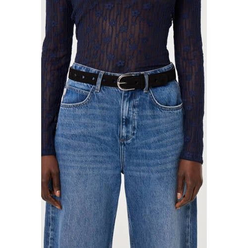 Fabienne Chapot Cut it Out Heart suède riem zwart