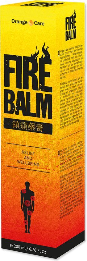 Orange Care Fire Balm (200ml) - Warming Balm for Muscle Pain, Back Pain, Strains and Sprains - Unisex