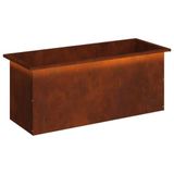 VidaXL Plantenbak met led roestkleurig 40 x 100 x 40 cm weervast staal
