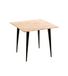 HAKU Bijzettafel acacia, zwart, Massief hout, metaal - Maat: B 46 cm x H 41 cm x D 46 cm, Stijl: Modern