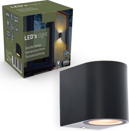 Led's light outdoor wandlamp ip54 1xgu10 81x92mm