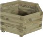 Intergard Houten bloembak plantenbak grenen zeskant 55x35x47cm