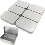 Merkloos / Sans marque BeiJingLiangPinJiaZuoKeJiWenHuaFaZhanYouXianGong 6 Stuks Metalen Blikken, Kleine Rechthoekige Opbergdozen, Draagbare Blikjes voor Pillen, Oordopjes en Kabels, Ideaal voor Thuisorganisatie