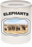 Bellatio Decorations Shoppartners Bv Dieren liefhebber olifant spaarpot 9 cm jongens en meisjes - keramiek - Cadeau spaarpotten olifanten liefhebber