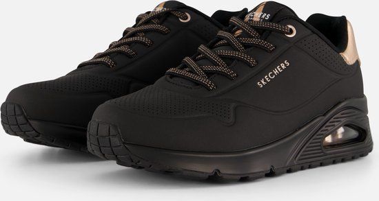 Skechers Uno Shimmer Away Sneakers Dames Zwart Maat 40