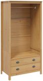 vidaXL Kledingkast met lade HILL Honingbruin 84 x 50 x 170 cm