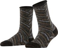 FALKE Shiny Special Edition drukvrije rolrand lyocell Sokken dames zwart - maat 39-42
