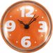 Horloge mural pour salle de bain - Étanche - Orange