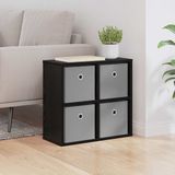 vidaXL Dressoir Zwart Eiken 49,5 x 22 x 47 cm