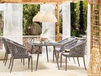 Beliani LIPARI Ensemble de jardin pour 4 - Gris - Aluminium | EAN: 4251682264242