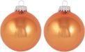 Krebs Kerstballen - 16x st - oranje - 7 cm - glas - orange crunch - glans