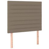 VidaXL Hoofdbord LED 180x5x78/88 cm Tissu Taupe