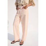 Mango gestreepte barrel jeans - roze