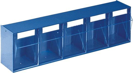 Lockweiler transparant magazijn H 164 x B 600 x D 134 mm blauw