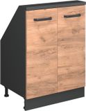 Vicco R-Line Keukenkast voor schuine wand – 60 cm met 2 deuren Eik goud/antraciet