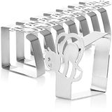 COM-FOUR® 8x premium tafelkleedclips van roestvrij staal, doekhouders