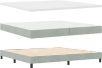 vidaXL Boxspringbed met matras Lichtgrijs 200 x 200 cm Fluweel