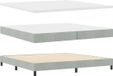 vidaXL Boxspringbed met matras Lichtgrijs 200 x 200 cm Fluweel