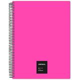 Grafoplás 88526054 notitieboek met spiraalbinding, geruit, 5 mm, 100 vel, 90 g, roze