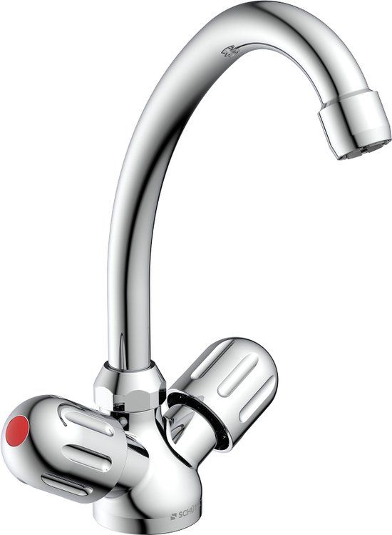SCHÜTTE Peruzzi Keukenkraan - Chroom - Draaibare Uitloop - Lage Druk - 37390