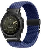 By Qubix Qubix - Braided Nylon Watch Band for Garmin Fenix 7X/6X/5X - 26mm Quickfit - Blue