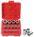 Jeu de tournevis Torx, carré extérieur - 14 pièces, tailles E4 à E24, en acier CR-V, avec entraînement 1/4", 3/8" et 1/2
