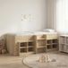 vidaXL Loft Bed Frame met Kast 3 st Sonoma Eiken Bewerkt hout