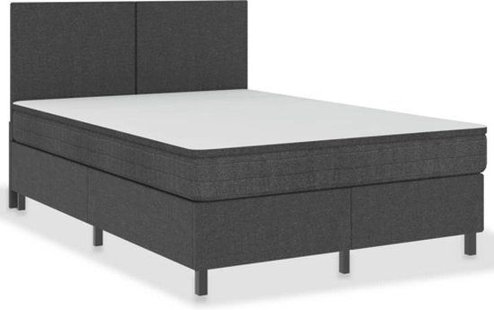 vidaXL Boxspringframe stof grijs 180x200 cm